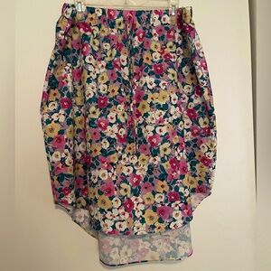 Floral, High Lo Skirt